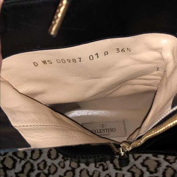 Valentino Black & Gold Moto Combat Boots 36.5 - Picture 4 of 4